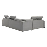 9219GY*SC (3)3-Piece Sectional with Adjustable Headrests, Pull-out Bed and Console - 9219GY*SC