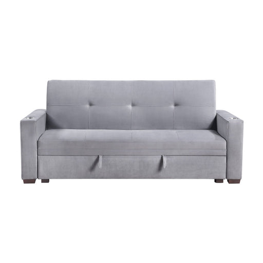 9258 Convertible Sofa Bed with Hidden Storage, Cup Holders and Charging Ports - 9258