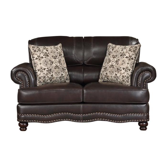 9268BRW-2 Love Seat - 9268BRW-2