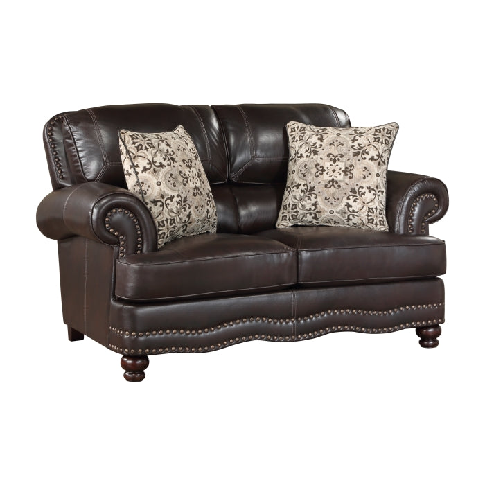 9268BRW-2 Love Seat - 9268BRW-2