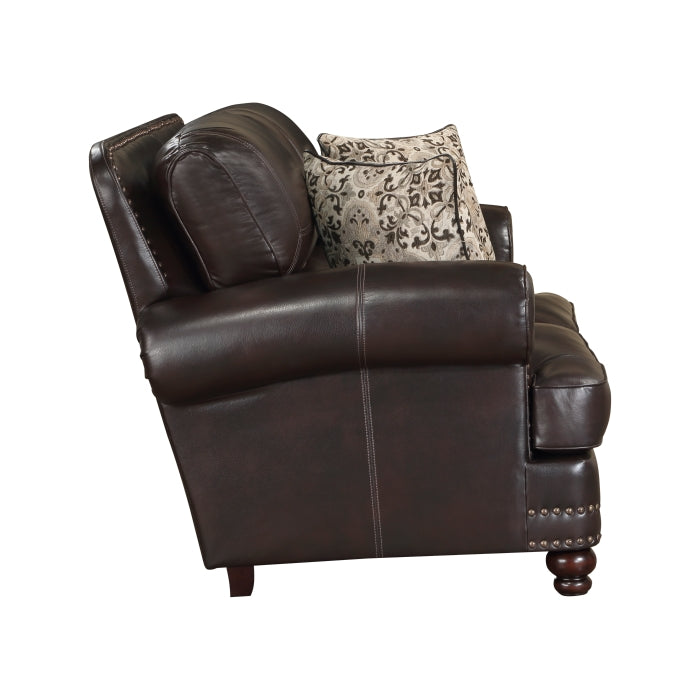 9268BRW-2 Love Seat - 9268BRW-2