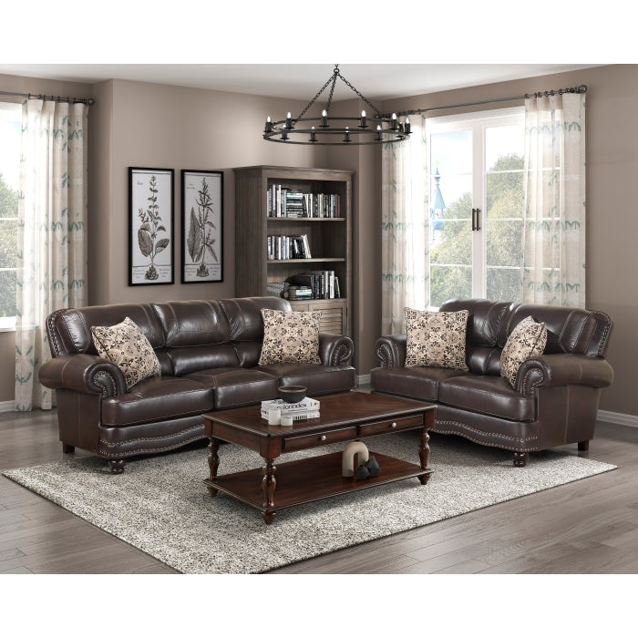 9268BRW-2 Love Seat - 9268BRW-2