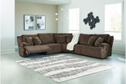 Top Tier Chocolate 5-Piece Reclining Sectional -  Ashley - DMV Furniture