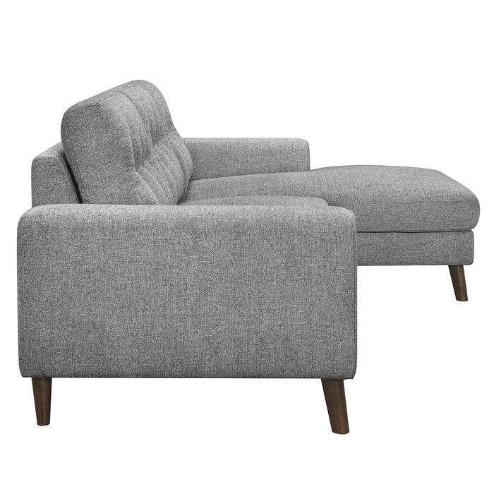 Alexia 2 Piece Sectional With Right Chaise In Gray 9300Gy*Sc | Homelegance