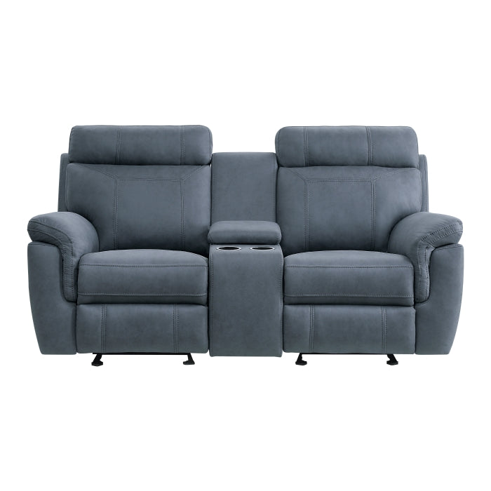 9301BUE*2 2pc Set: Sofa, Love - 9301BUE*2
