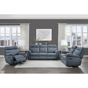 9301BUE-2 Double Glider Reclining Love Seat with Center Console - 9301BUE-2