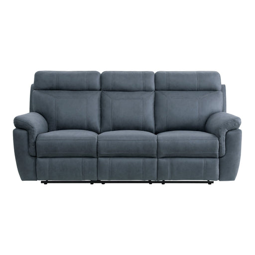 9301BUE-3 Double Reclining Sofa with Center Drop-Down Cup Holders - 9301BUE-3