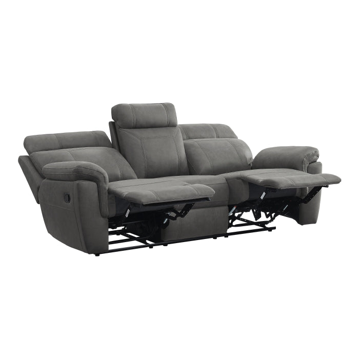 9301GRY*2 2pc Set: Sofa, Love - 9301GRY*2