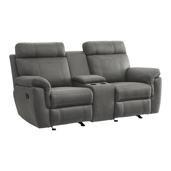 9301GRY*2 2pc Set: Sofa, Love - 9301GRY*2