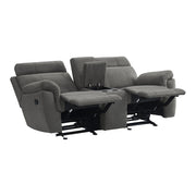 9301GRY*2 2pc Set: Sofa, Love - 9301GRY*2