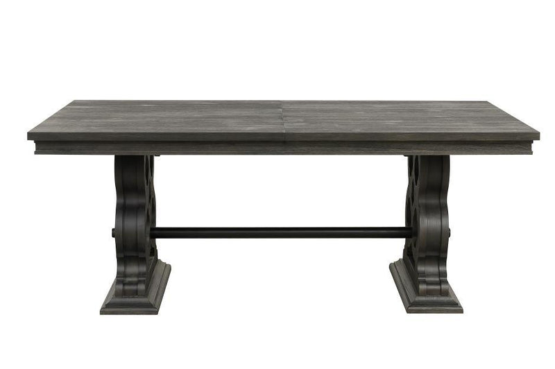 Arasina Dark Pewter Extendable Rectangular Dining Table 5559N-96 | Homelegance