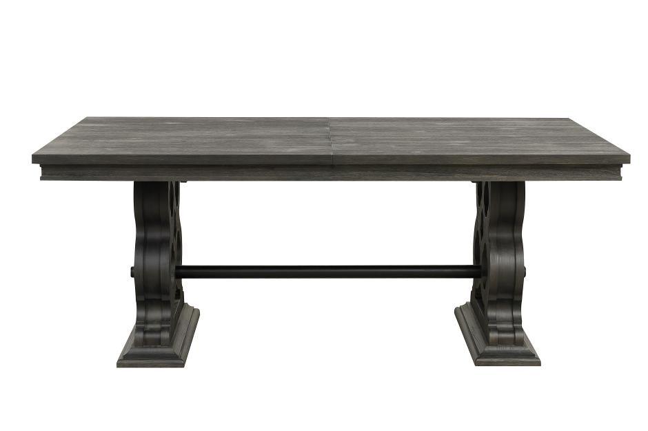 Arasina Dark Pewter Extendable Rectangular Dining Table 5559N-96 | Homelegance