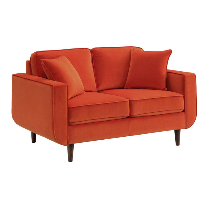 Rand Love Seat In Orange 9329Rn-2 | Homelegance