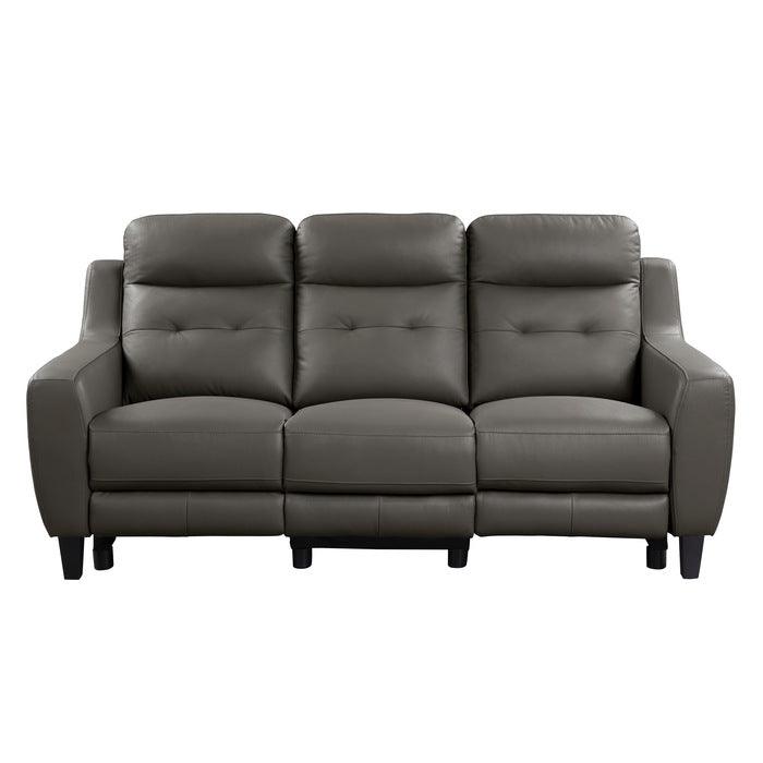 Conrad Power Double Reclining Sofa In Grayish Brown 9337Gb-3Pw | Homelegance