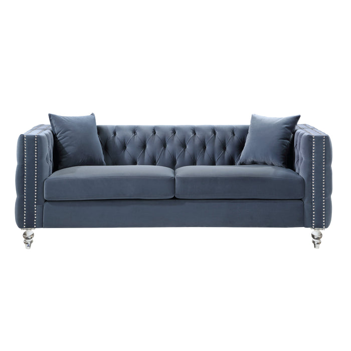 Orina 2 Piece Living Room Set In Blue 9349Dbu*2 | Homelegance