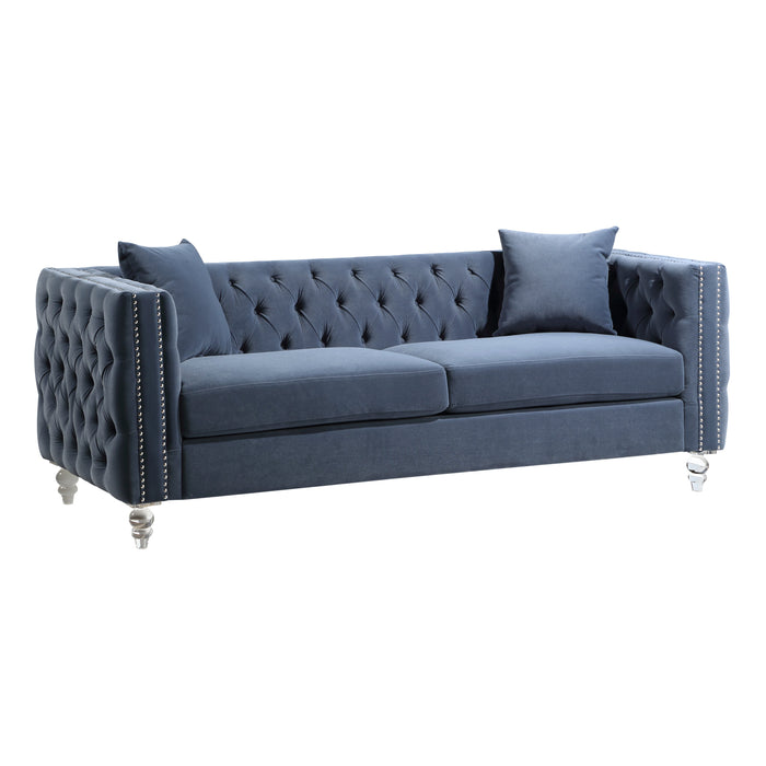 Orina 2 Piece Living Room Set In Blue 9349Dbu*2 | Homelegance