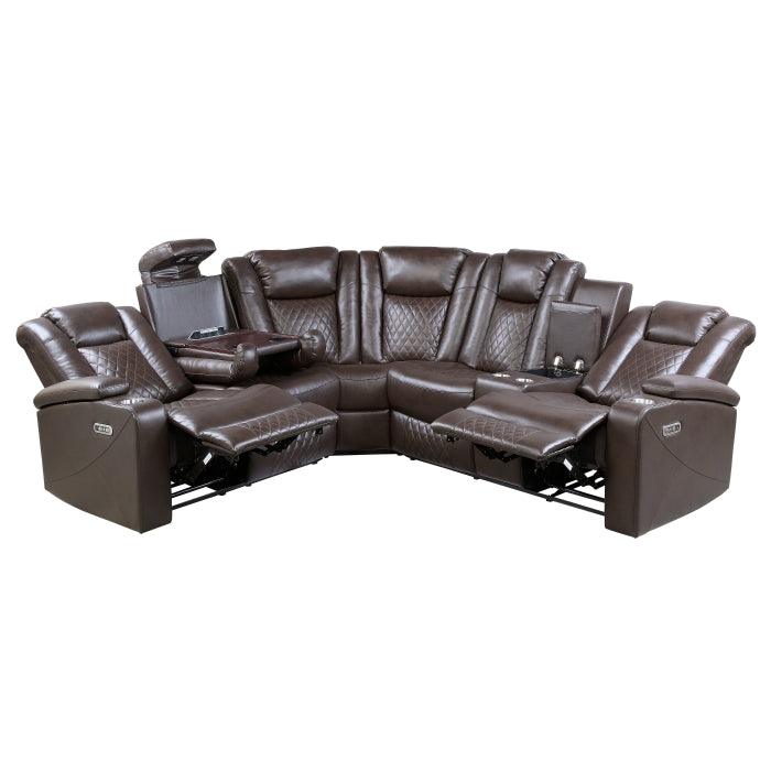 Caelan 3-Piece Reclining Sectional 9366Db*Sc | Homelegance