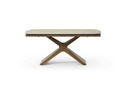 9368 Table Taupe With 1239 Swivel Beige Chairs Set - DMV Furniture