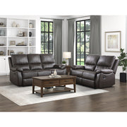 9368BRW-3 Double Reclining Sofa - 9368BRW-3