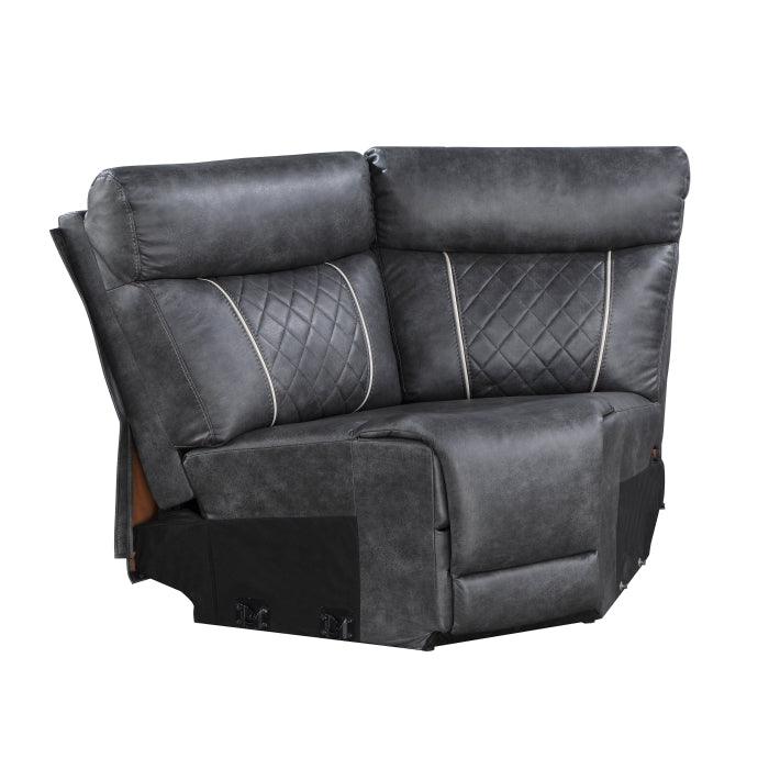 Gabriel 6-Piece Modular Power Reclining Sectional In Gray 9377Gry*6Lrrrpw | Homelegance