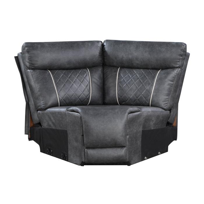 Gabriel 6-Piece Modular Power Reclining Sectional With Right Chaise In Gray 9377Gry*6Lrrcpw | Homelegance