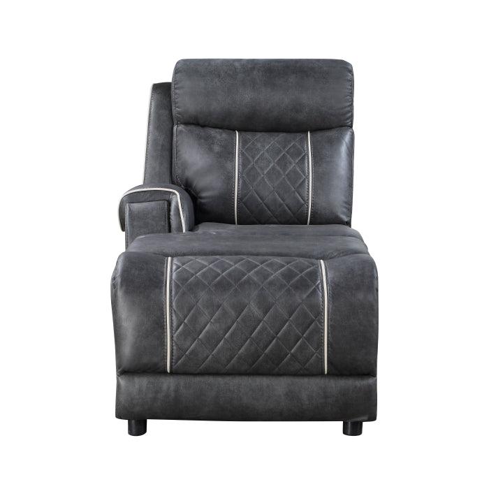 Gabriel 6-Piece Modular Power Reclining Sectional With Left Chaise In Gray 9377Gry*6Lcrrpw | Homelegance