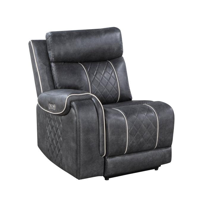 Gabriel 6-Piece Modular Power Reclining Sectional With Right Chaise In Gray 9377Gry*6Lrrcpw | Homelegance