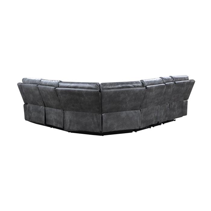 Gabriel 6-Piece Modular Power Reclining Sectional In Gray 9377Gry*6Lrrrpw | Homelegance