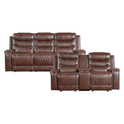 9405BR*2 2pc Set: Sofa, Love - 9405BR*2