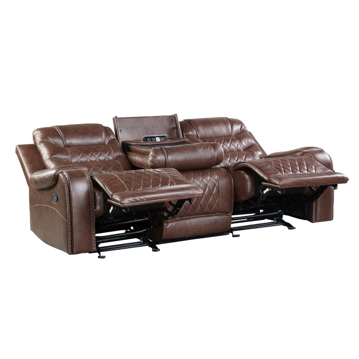 9405BR*2 2pc Set: Sofa, Love - 9405BR*2