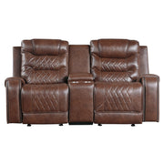 9405BR*2 2pc Set: Sofa, Love - 9405BR*2