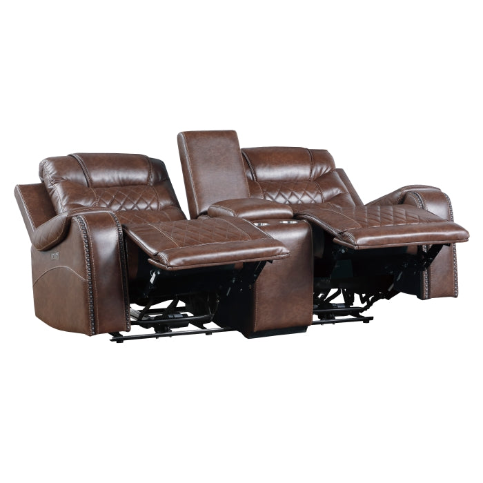 9405BR*2PW 2pc Set: Sofa, Love (Power) - 9405BR*2PW