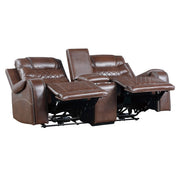 9405BR-2PW Power Double Reclining Love Seat with Center Console, Receptacles and USB Ports - 9405BR-2PW