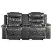 9405GY*2PW 2pc Set: Sofa, Love (Power) - 9405GY*2PW
