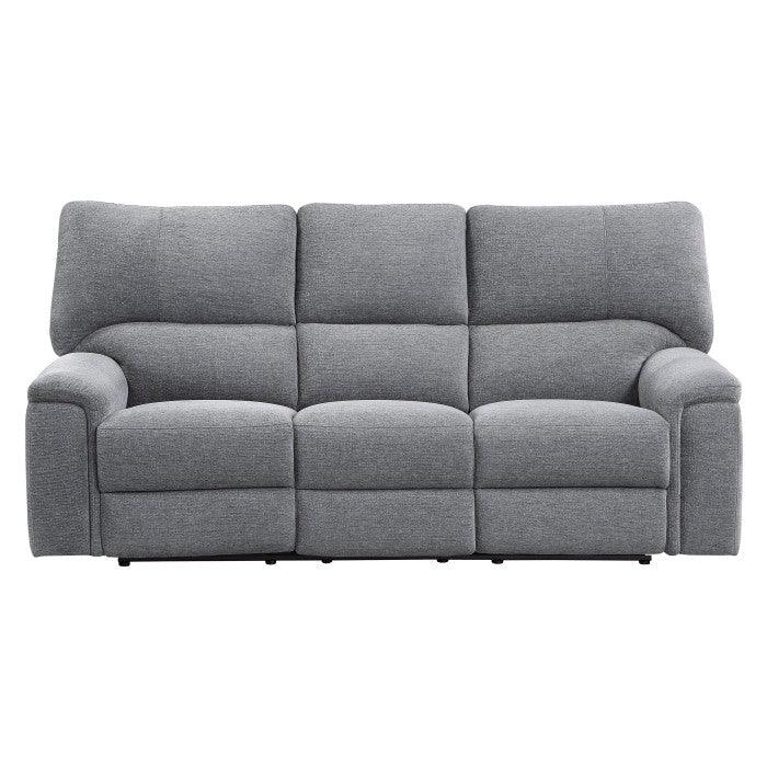 Dickinson Power Double Reclining Sofa With Power Headrests In Charcoal 9413Cc-3Pwh | Homelegance