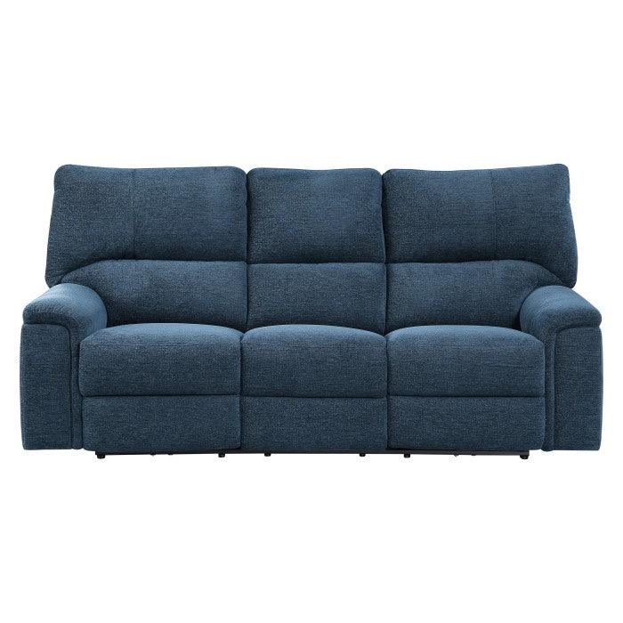 Dickinson Double Reclining Sofa In Indigo 9413In-3 | Homelegance