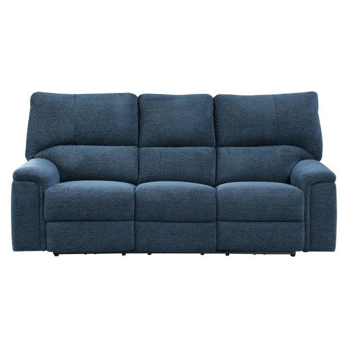 Dickinson Power Double Reclining Sofa With Power Headrests In Indigo 9413In-3Pwh | Homelegance