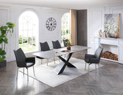 9422 Table With 1218 Swivel Dark Grey Chairs Set - DMV FurnitureDining Room Set