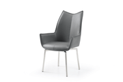 9422 Table with 1218 swivel Dark grey chairs SET - p13218