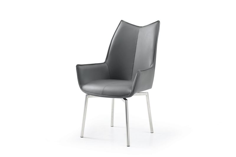 9422 Table with 1218 swivel Dark grey chairs SET - p13218