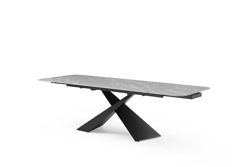 9422 Table with 1218 swivel Dark grey chairs SET - p13218