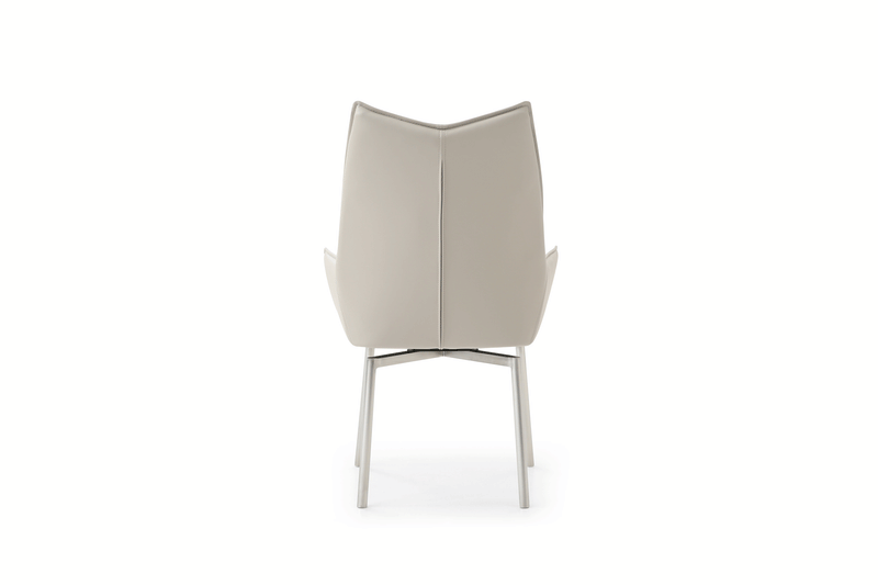 9436 Dining Table With 1218 Swivel Grey Taupe Chairs Set - DMV Furniture