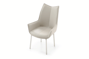 9436 Dining Table With 1218 Swivel Grey Taupe Chairs Set - DMV Furniture