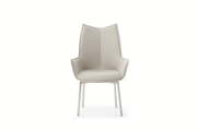 9436 Dining Table With 1218 Swivel Grey Taupe Chairs Set - DMV Furniture
