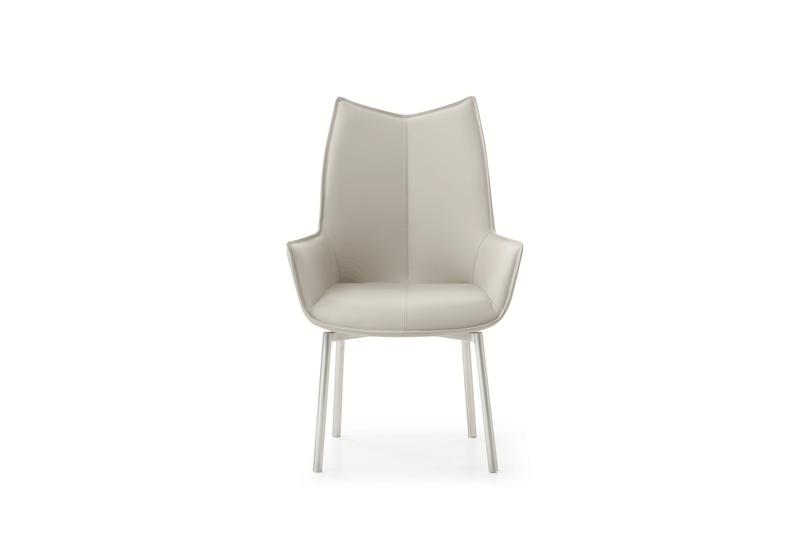 9436 Dining Table With 1218 Swivel Grey Taupe Chairs Set - DMV Furniture