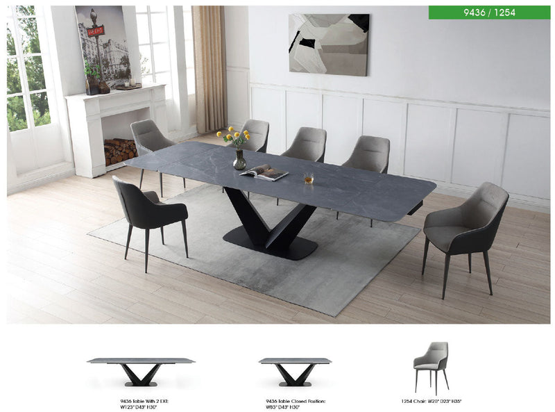 9436 Dining Table with 1254 chairs SET - p13298