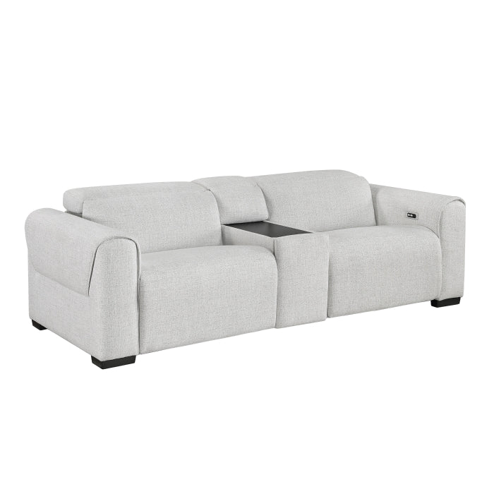 9455CLD-2CNPWH* (3)Power Double Reclining Love Seat with Center Console and Power Headrests,  Charging Ports - 9455CLD-2CNPWH*