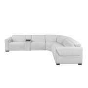 9455CLD*6LRRRPWH (6)6-Piece Modular Power Reclining Sectional with Power Headrests, Charging Ports - 9455CLD*6LRRRPWH