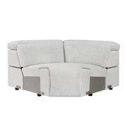 9455CLD*6LRRRPWH (6)6-Piece Modular Power Reclining Sectional with Power Headrests, Charging Ports - 9455CLD*6LRRRPWH