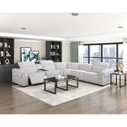 9455CLD*6LRRRPWH (6)6-Piece Modular Power Reclining Sectional with Power Headrests, Charging Ports - 9455CLD*6LRRRPWH